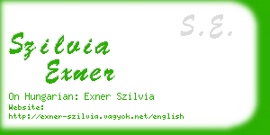 szilvia exner business card